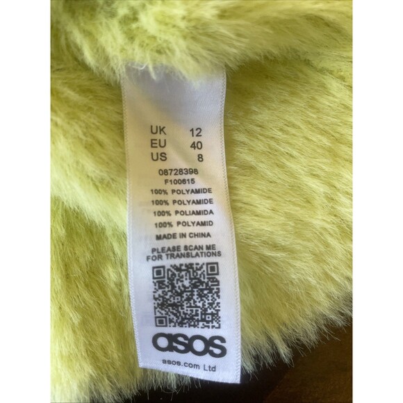 ASOS Soft Long Dolman Sleeve Mock Neck Sweater Canary Yellow Size 8 - Picture 9 of 10